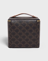 SQUARE VANITY CASE IN TRIOMPHE CANVAS AND CALFSKIN - TAN - TRAVEL SPRAYS - 2 | CELINE