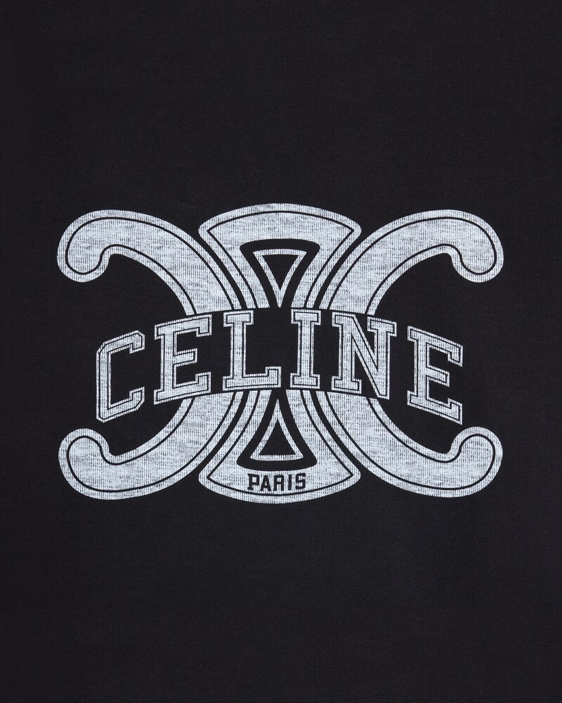 t-shirt loose JERSEY COTON - NOIR / BLANC -  - 1 | CELINE