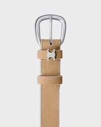 Ceinture Vivienne 25MM Veau Grainé façon Velours - MARRON SEPIA -  - 2 | CELINE