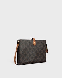 SMALL NOTE BOOK  IN triomphe canvas AND NATURAL CALFSKIN - MIEL - MINI BAGS - 2 | CELINE