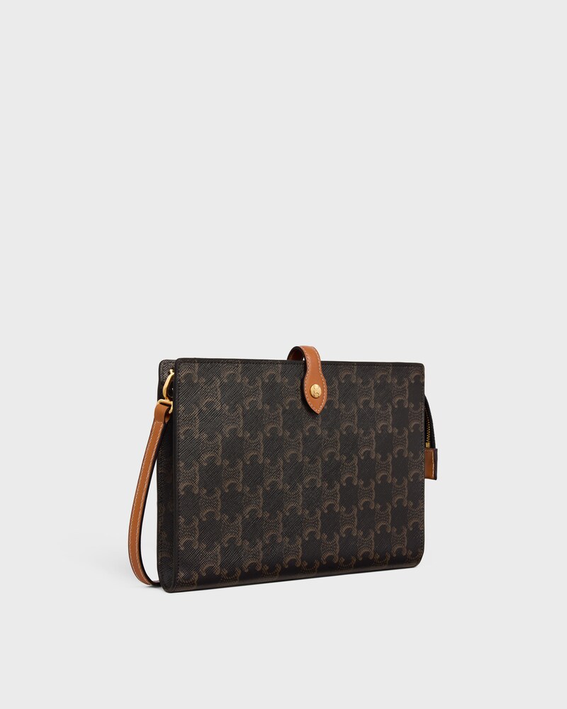 SAC notebook petit modèle EN TOILE TRIOMPHE ET VEAU NATUREL - MIEL - SACS À MAIN - 1 | CELINE