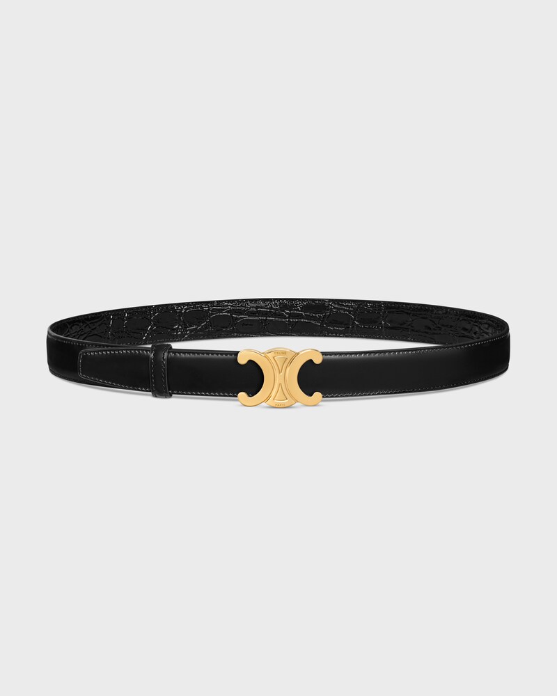 Reversible Strap 25MM IN TAURILLON LEATHER & CROCODILE EMBOSSED CALFSKIN -  -  - 1 | CELINE