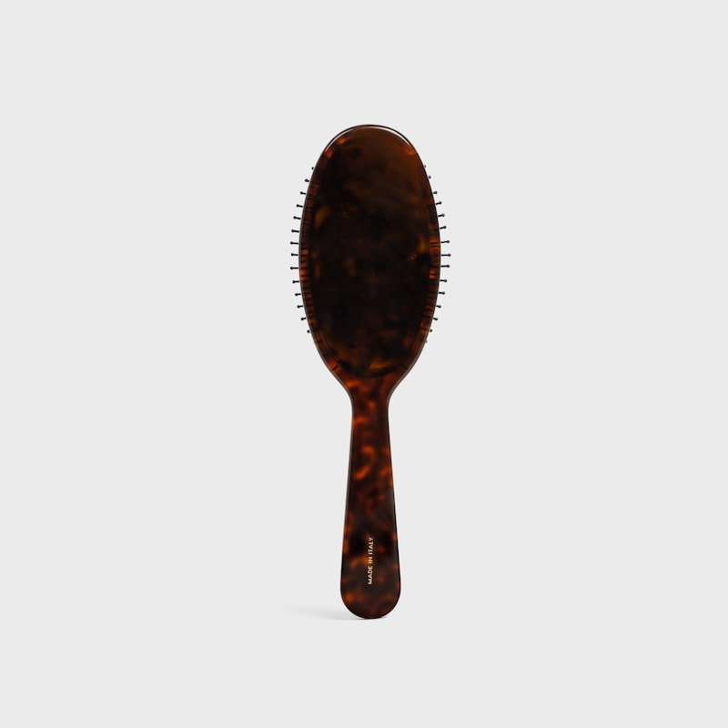 Hair brush in Acetate - DARK HAVANA - ACCESSORIES - 1 | CELINE