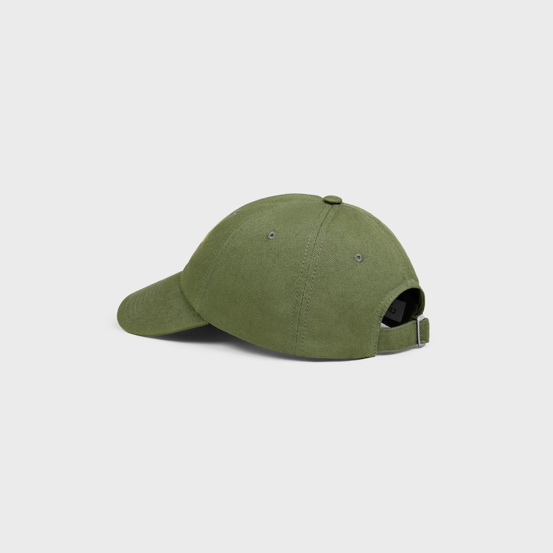 celine richelieu cap IN cotton twill - KAKI -  - 1 | CELINE