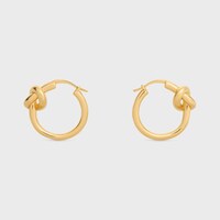 Knot Small Hoops in Brass with Gold finish - Gold - GIFT FINDER - 1 | CELINE