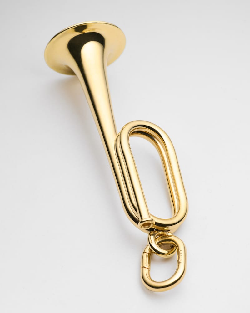 CHARMS TRUMPET IN BRASS WITH GOLD FINISH - GOLD - CHARMS - 1 | CELINE