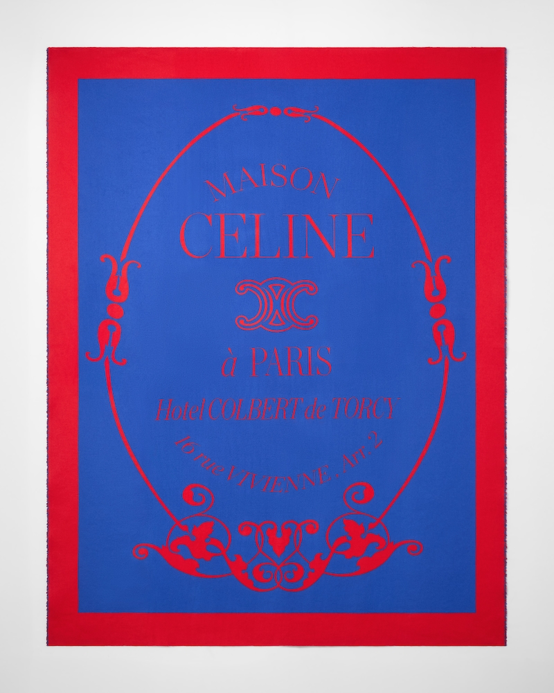 MAISON BLANKET - ROYAL BLUE / RED -  - 1 | CELINE