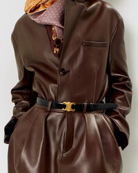 tailored jacket IN soft lambskin - CHOCOLATE -  - 2 | CELINE