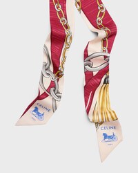 lavalliere IN silk twill - IVOIRE/RED/BLUE -  - 2 | CELINE
