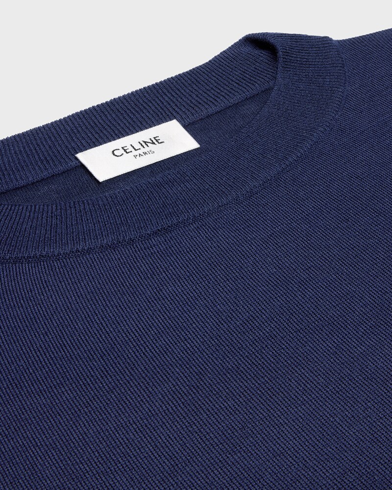 crewneck sweater IN thin cashmere - NAVY -  - 1 | CELINE