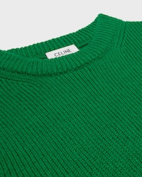 JERSEY CON CUELLO REDONDO DE CACHEMIRA - VERDE -  - 2 | CELINE