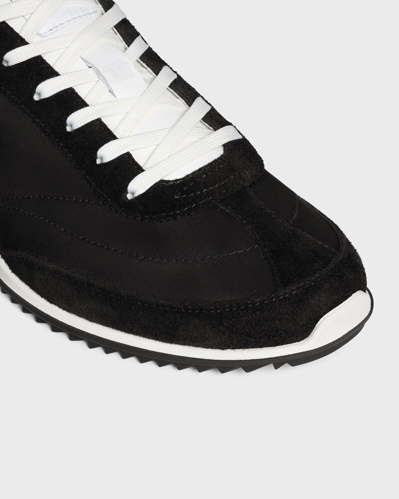 RACER SNEAKER IN NYLON, SUEDE CALFSKIN AND CALFSKIN - BLACK / WHITE -  - 1 | CELINE