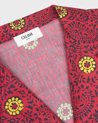 scout shirt IN cotton taffeta - RED/NAVY/YELLOW -  - 2 | CELINE