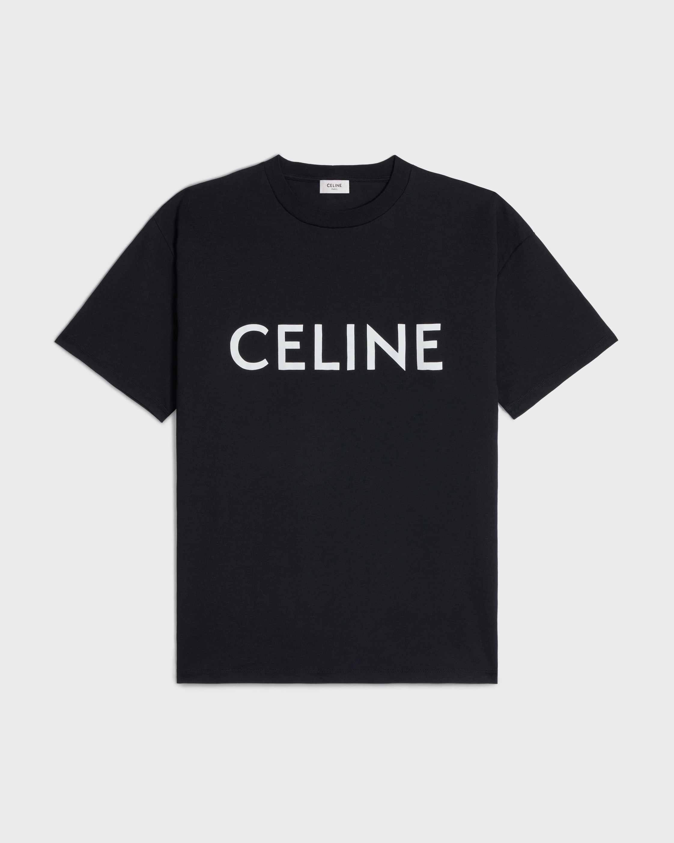 R　CELINE Tシャツ CELINE LOOSE T-SHIRT IN COTTON JERSEY - BLACK / WHITE | CELINE