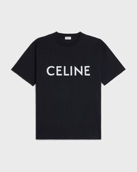 CELINE LOOSE T-SHIRT IN COTTON JERSEY - BLACK / WHITE -  - 1 | CELINE