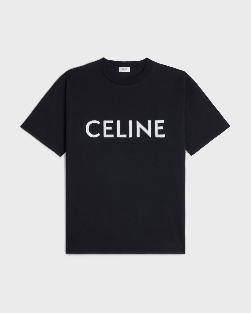 T-SHIRT LOOSE CELINE JERSEY COTON - NOIR / BLANC -  - 1 | CELINE