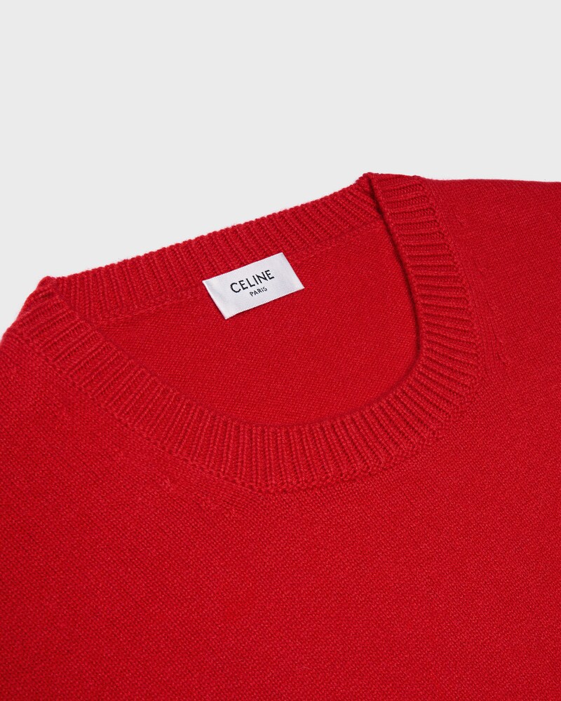 CLASSIC ELBOW-PATCH CREWNECK - RED -  - 1 | CELINE