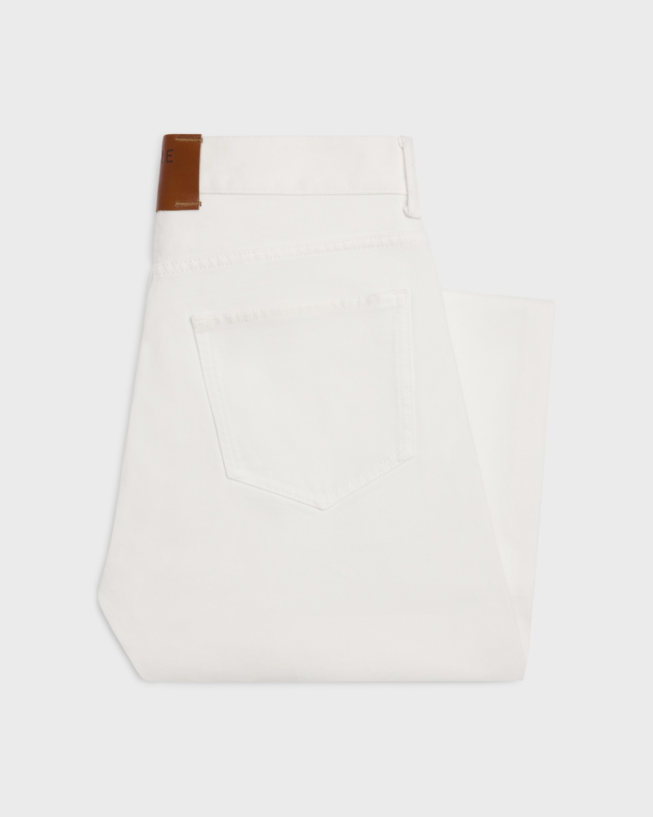 boyfriend jeans 001 IN cotton denim - WHITE HEAVY STONE WASH | CELINE