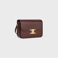 KLASSISCHE TRIOMPHE TASCHE aus glänzendem Kalbsleder - KASTANIE - ABENDMODE - 2 | CELINE
