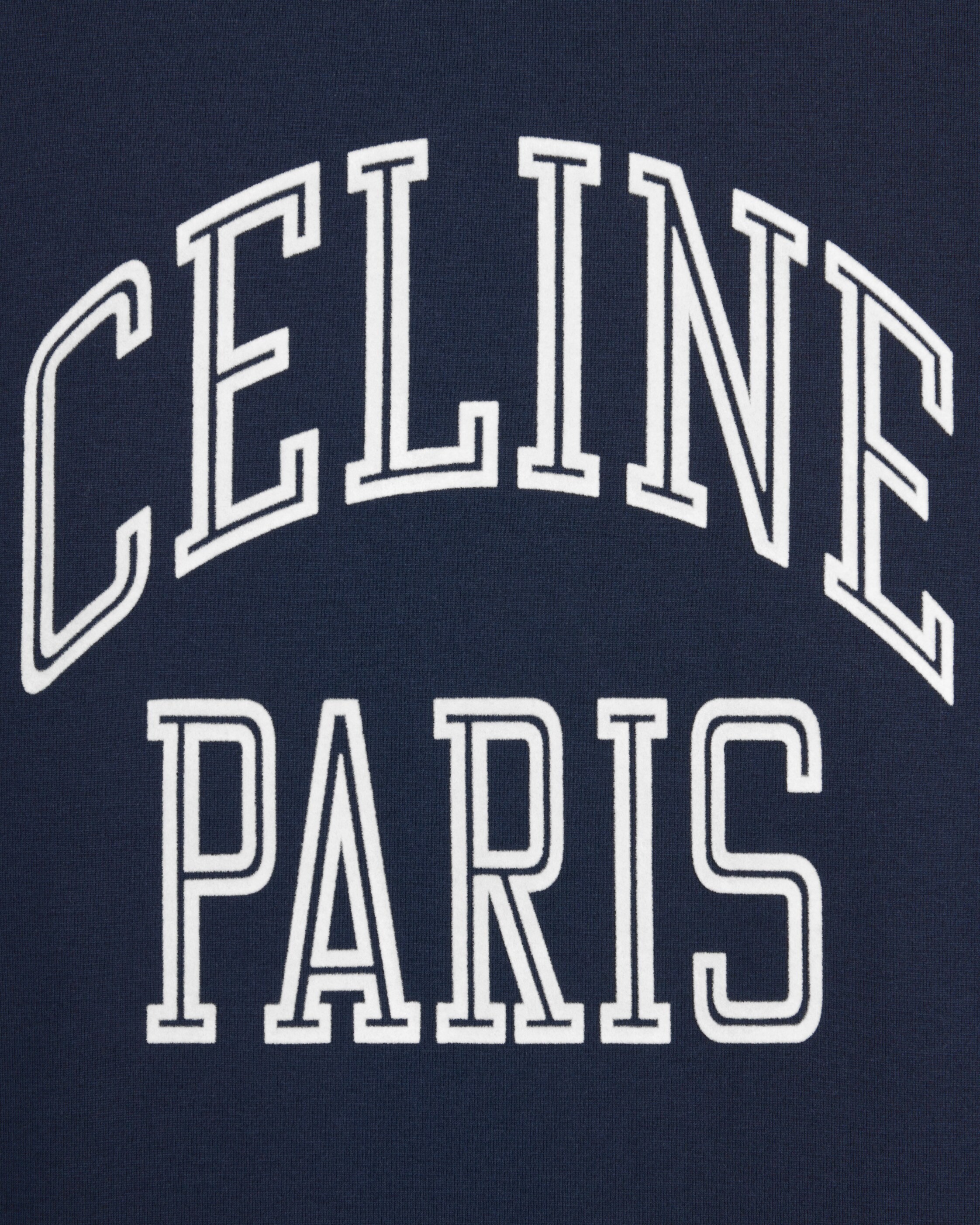 long sleeved t-shirt IN cotton jersey - NAVY/OFF WHITE | CELINE