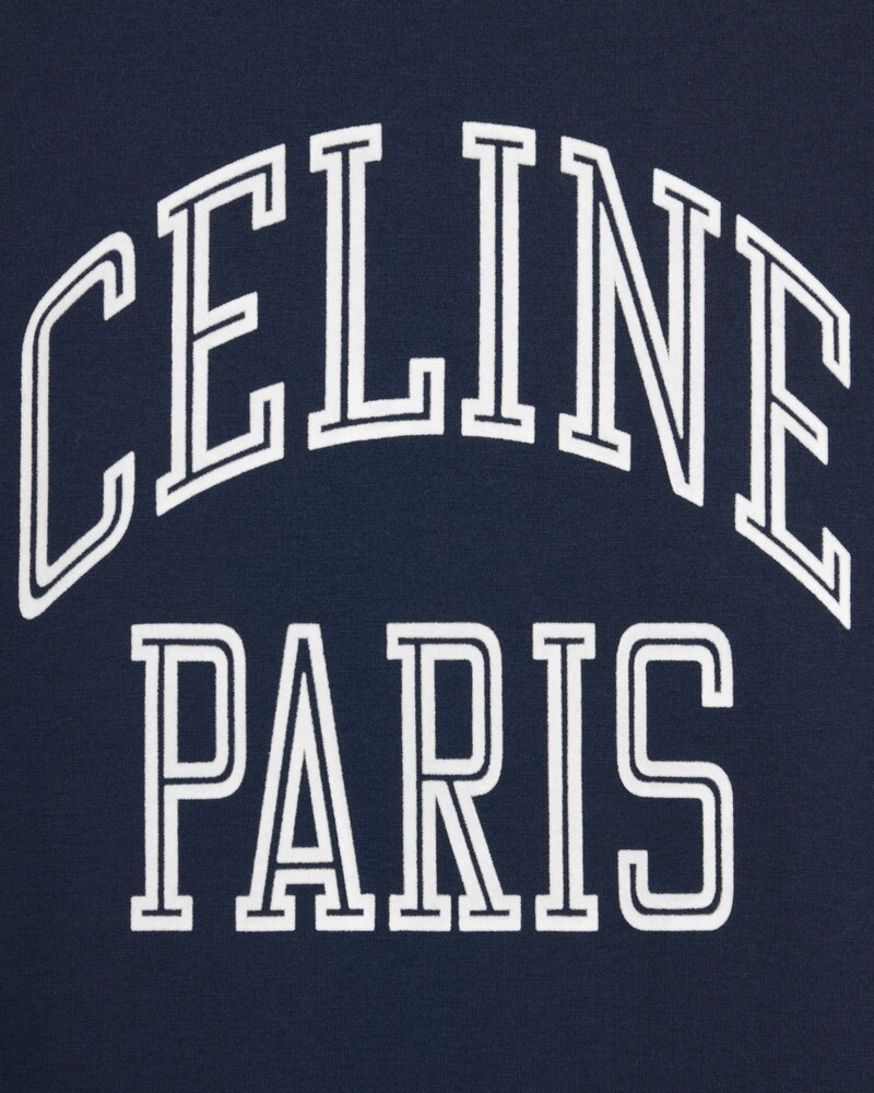 long sleeved t-shirt IN cotton jersey - NAVY/OFF WHITE -  - 1 | CELINE