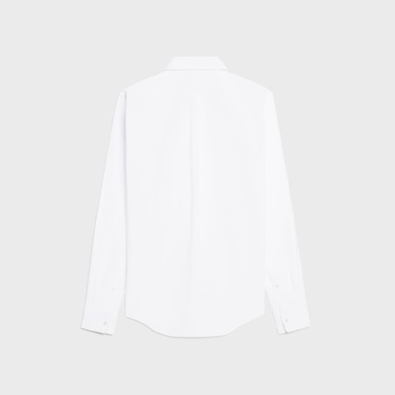 camisa clássica EM POPELINA DE ALGODÃO - BRANCO -  - 1 | CELINE