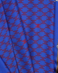 AVENUE FOCH BANDANA 55 - BLUE/RED -  - 3 | CELINE