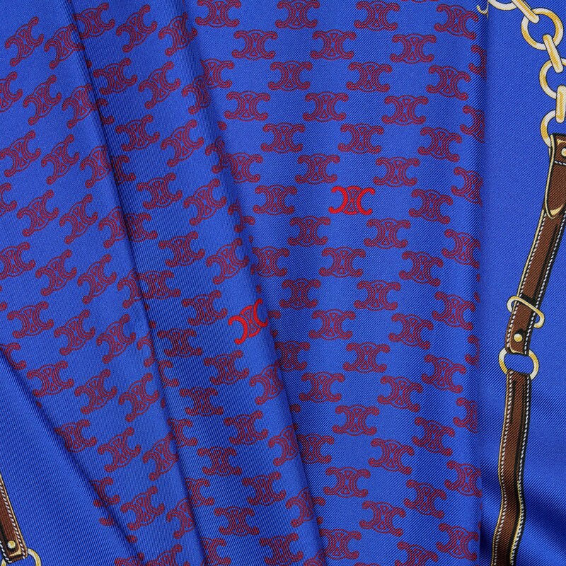 AVENUE FOCH BANDANA 55 - BLUE/RED -  - 1 | CELINE