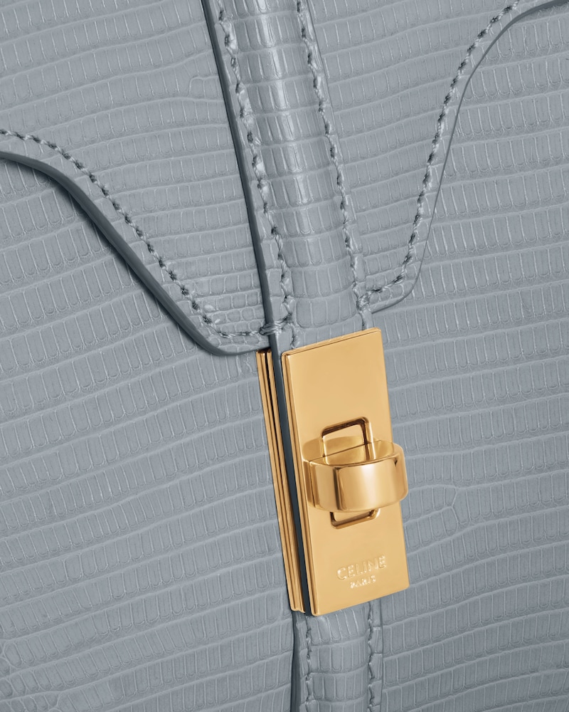 MINI 16 in Lizard - BLUE GREY - MORE LINES - 1 | CELINE