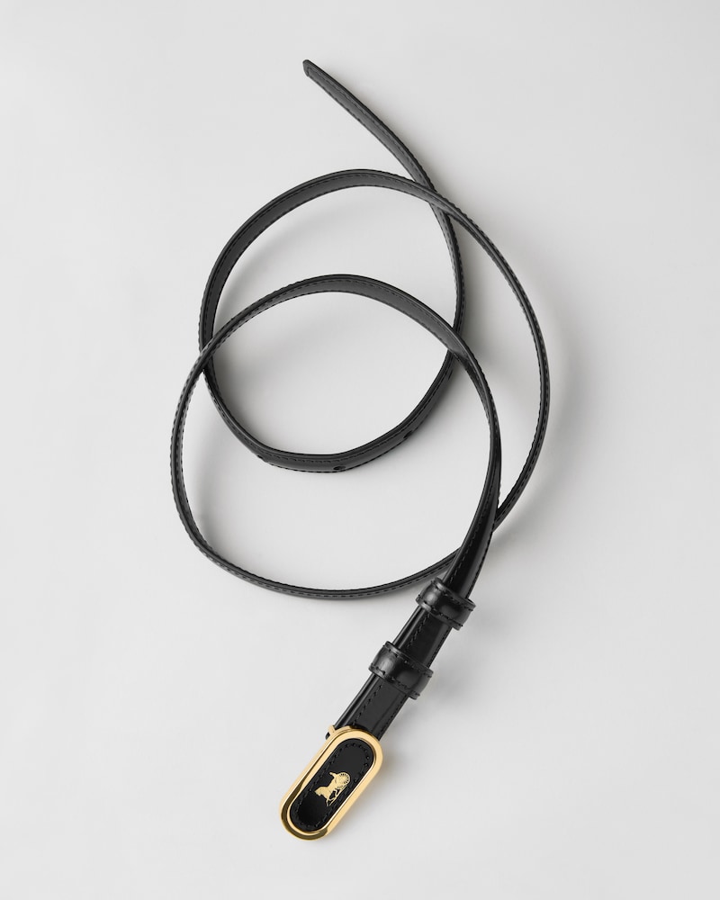 CELINE SULKY BELT 13MM IN Taurillon Leather - BLACK -  - 1 | CELINE