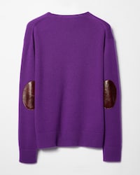 CLASSIC ELBOW-PATCH CREWNECK - ULTRAVIOLET -  - 2 | CELINE