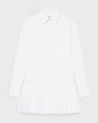shirt dress IN technical cotton poplin - WHITE -  - 1 | CELINE