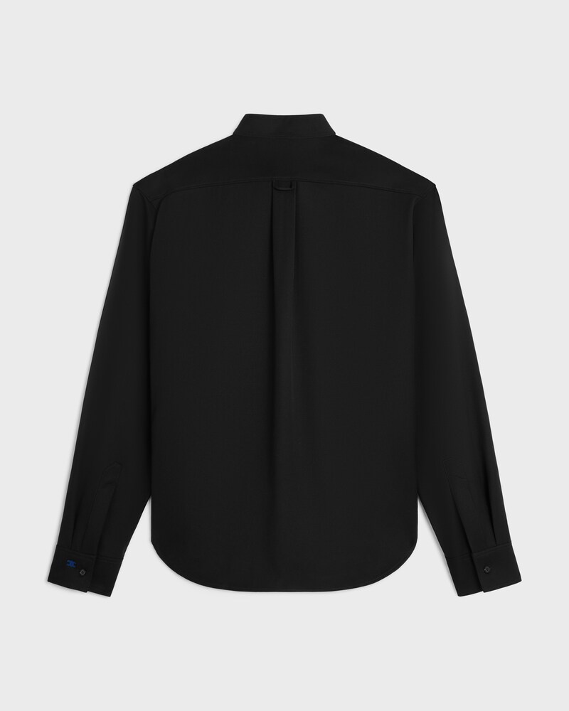 เสื้อเชิ้ต วูล - สีดำ -  - 1 | CELINE