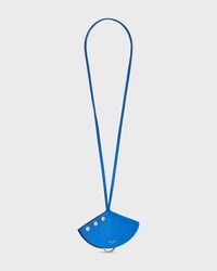 COLLIER POCHETTE CELINE EN CUIR D'AGNEAU ET LAITON DORÉ - BLEU INTENSE / TAN DORÉ - COLLIERS - 2 | CELINE