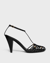 CELINE CAGE - SANDALIA DE TIRAS DE PIEL DE CABRA - NEGRO -  - 1 | CELINE