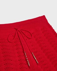mini shorts IN cotton pointelle - BRIGHT RED -  - 2 | CELINE
