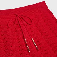 mini shorts IN cotton pointelle - BRIGHT RED -  - 2 | CELINE
