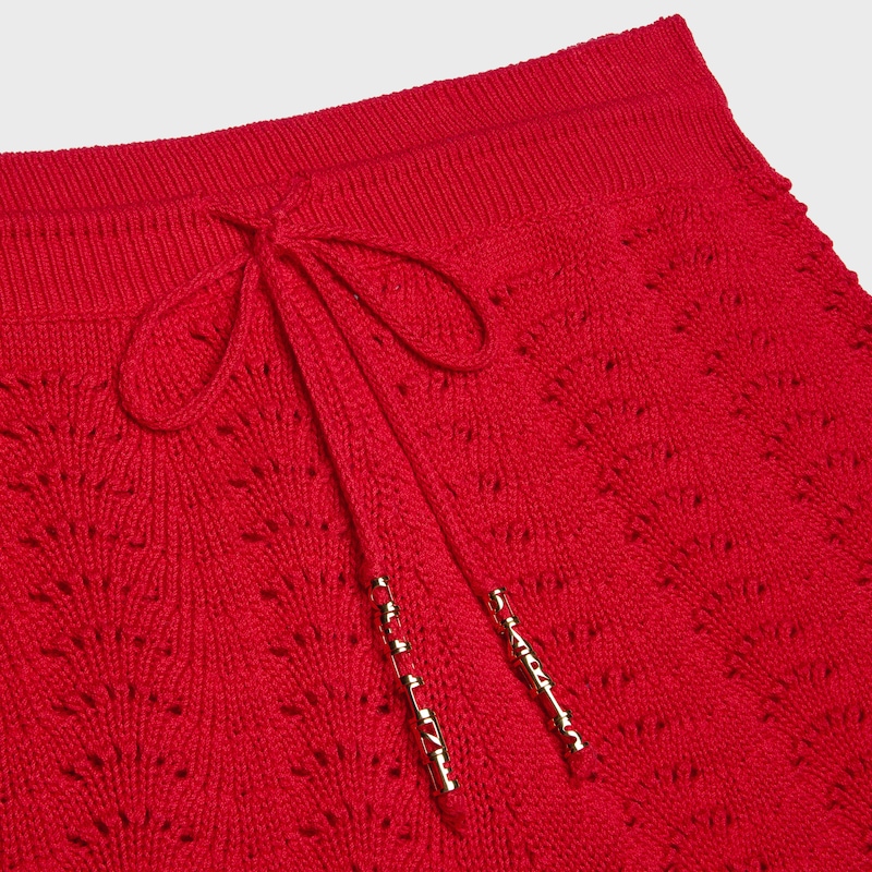 Minishorts AUS Baumwollpointelle - LEUCHTENDES ROT -  - 1 | CELINE