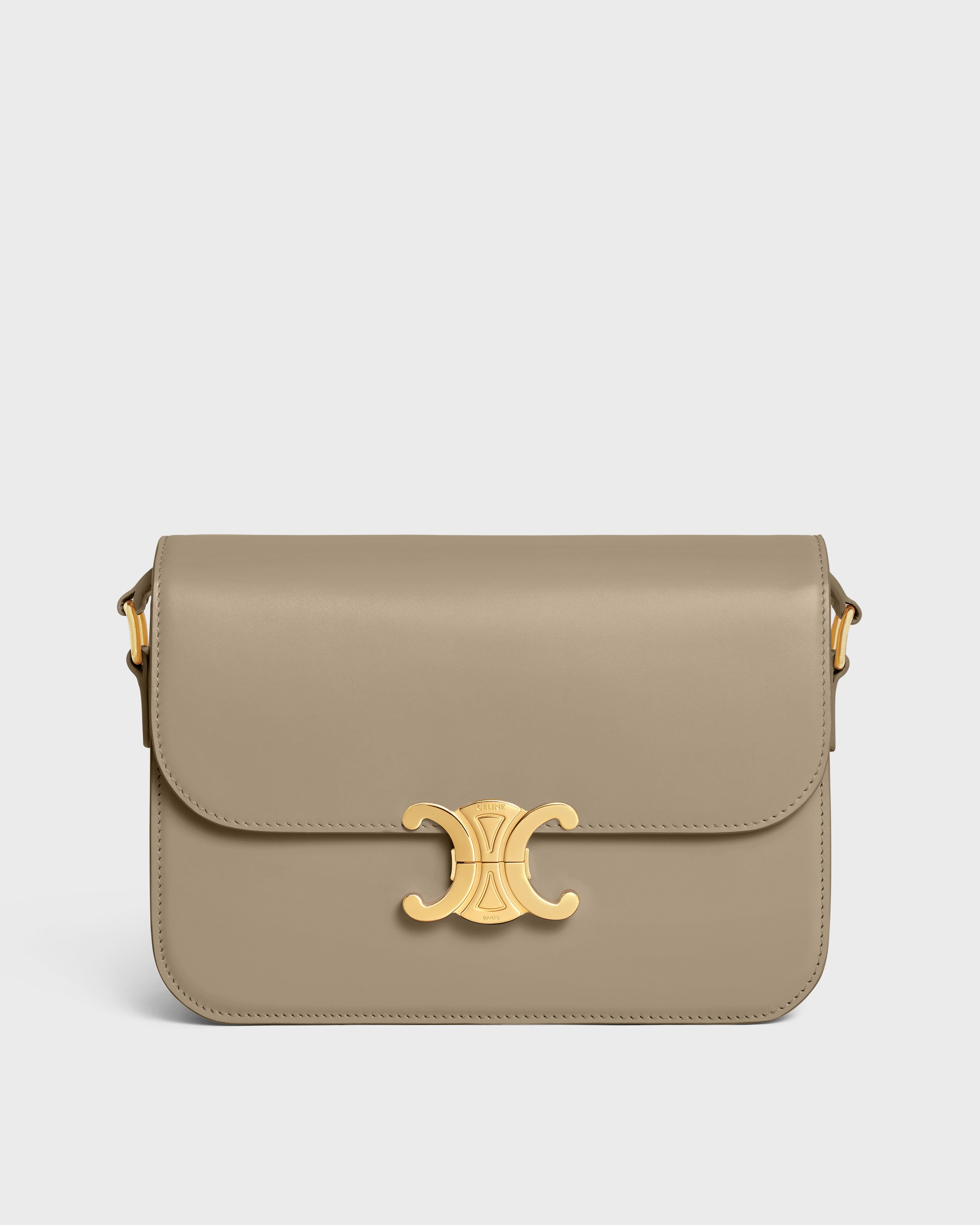 CLASSIQUE TRIOMPHE BAG IN shiny calfskin - MODERN TAUPE | CELINE