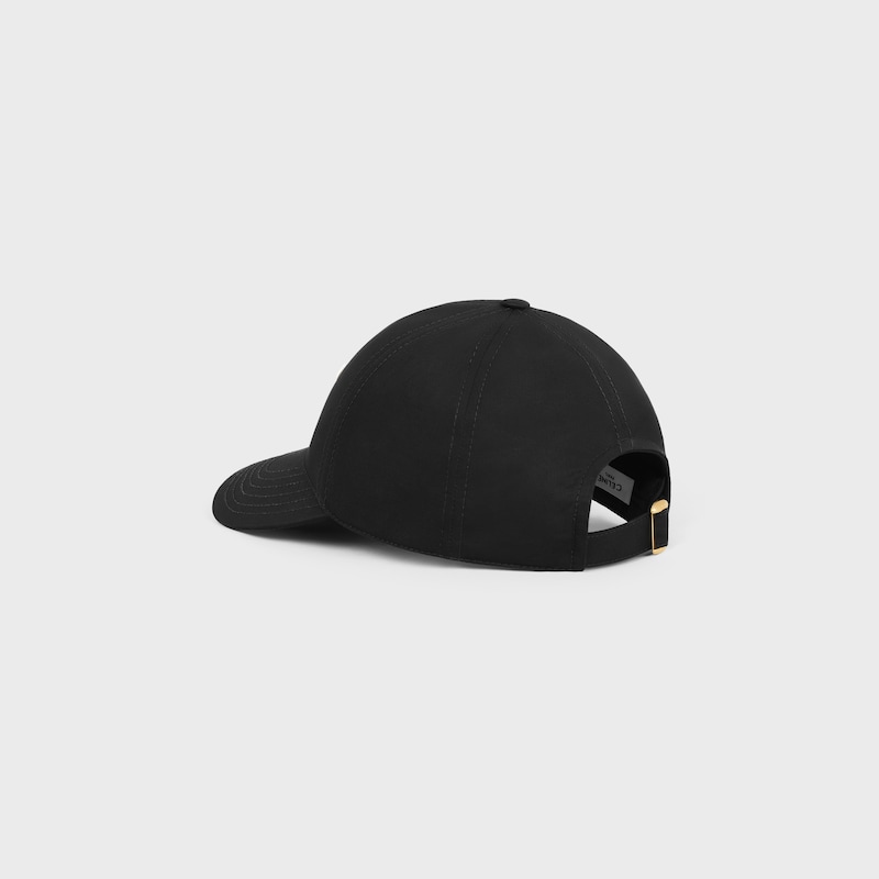 triomphe baseball cap in cotton - BLACK -  - 1 | CELINE