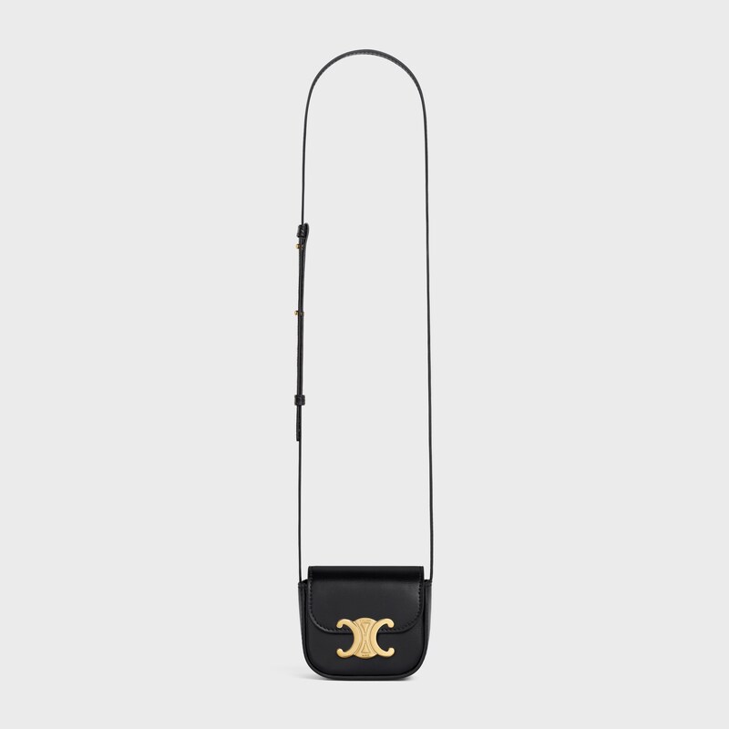 MINI CLAUDE IN Shiny calfskin - BLACK - ESSENTIAL GIFTS - 1 | CELINE