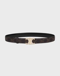 Reversible Strap 25MM IN Taurillon Leather and Triomphe Canvas -  -  - 1 | CELINE