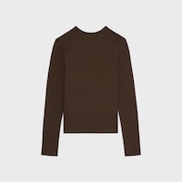triomphe t-shirt IN ribbed cotton jersey - BROWN -  - 2 | CELINE