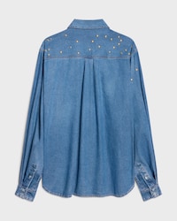 CAMISA DE DENIM DE ALGODÓN - ÍNDIGO SUAVE -  - 2 | CELINE
