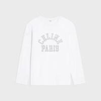 롱 슬리브 티셔츠 - 코튼 저지 - 오프 화이트 / 블랙 -  - 1 | CELINE