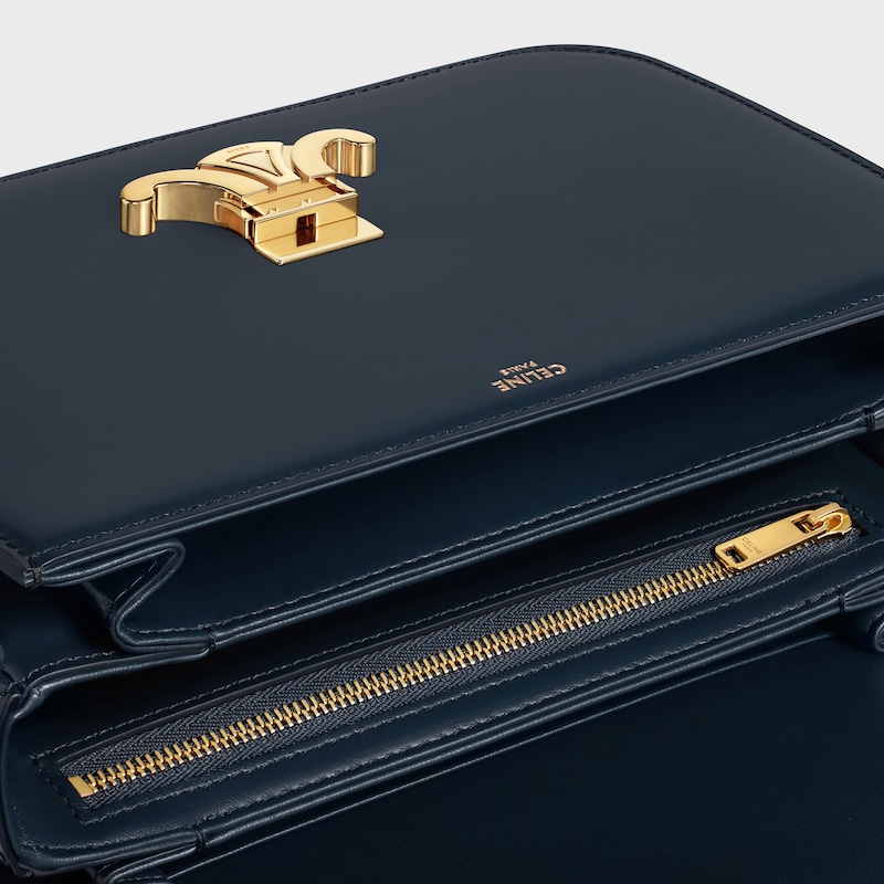 CLASSIQUE TRIOMPHE BAG in shiny calfskin - NAVY BLUE - TRIOMPHE - 1 | CELINE
