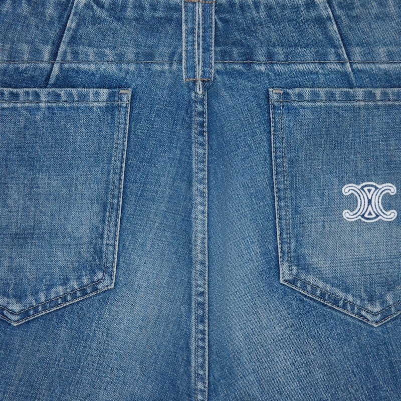 flare jeans 002 IN LIGHTWEIGHT COTTON DENIM - NAVAL INDIGO -  - 1 | CELINE