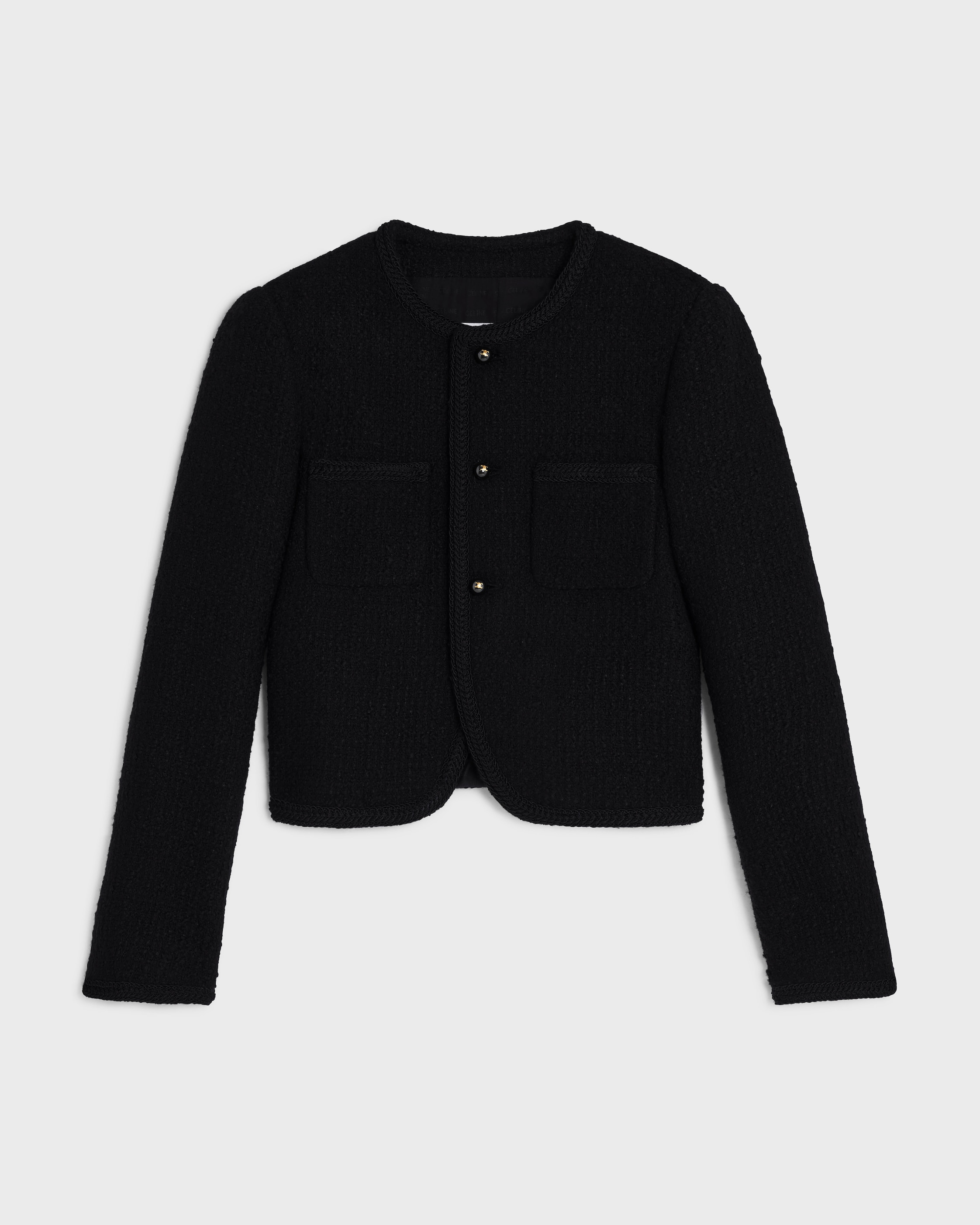 chasseur jacket IN wool natté - BLACK | CELINE