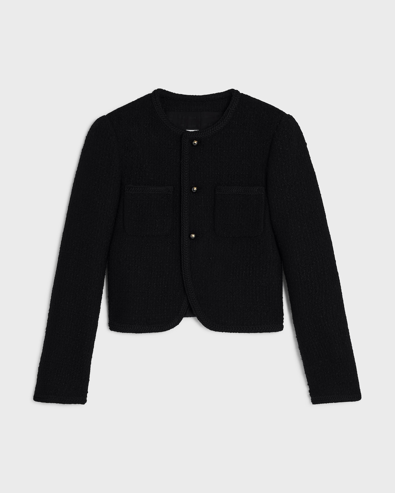 chasseur jacket IN wool natté - BLACK -  - 1 | CELINE