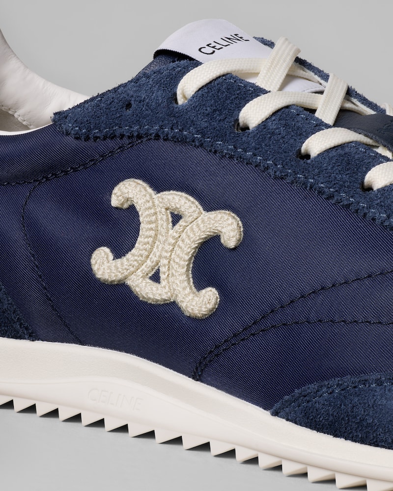 RACER SNEAKER AUS NYLON, KALBSWILDLEDER UND KALBSLEDER - MARINEBLAU -  - 1 | CELINE